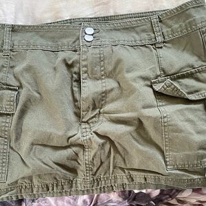 PacSun Sage Green Cargo Skirt